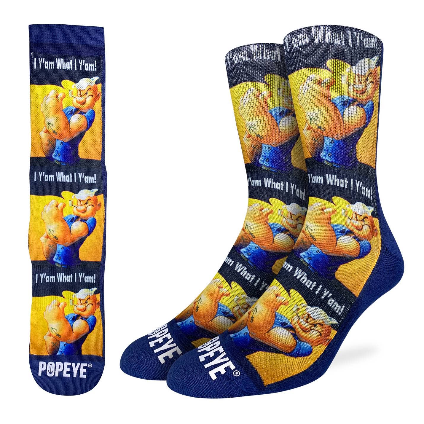 Popeye I Y'am What I Y'am Socks