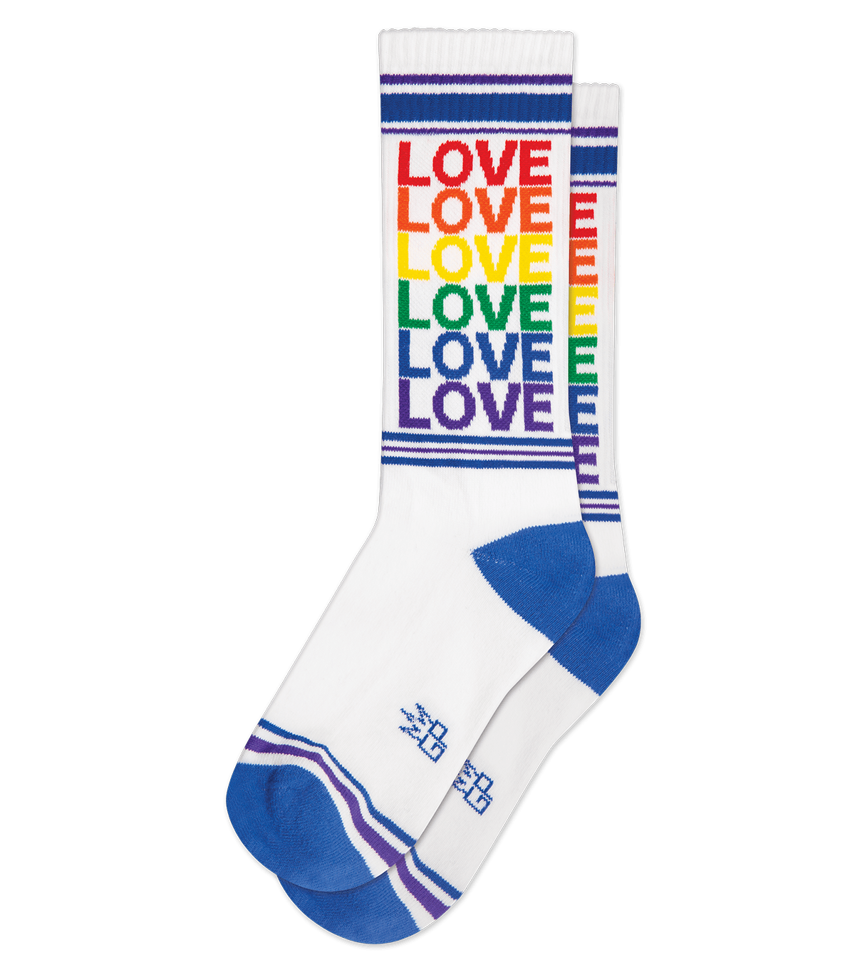 LOVE RAINBOW Ribbed Gym Socks