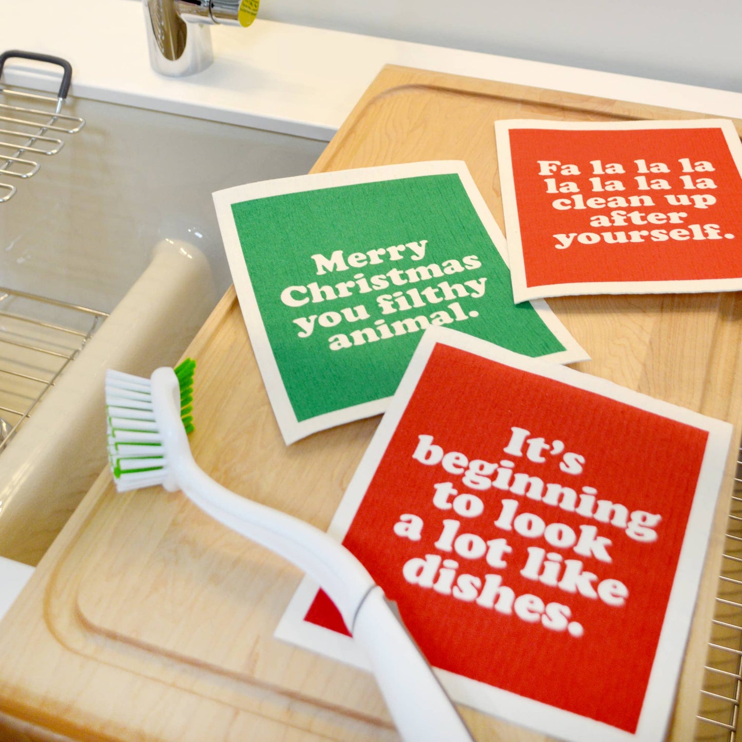 Holiday Swedish Dishcloth Set of 3