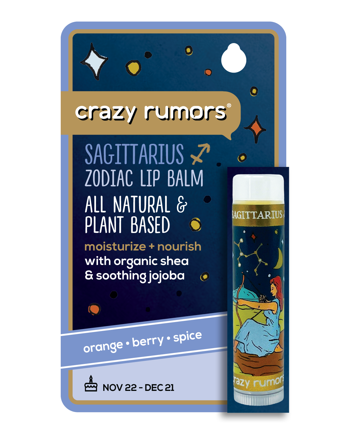 Sagittarius - Zodiac Lip Balm Fire Blend