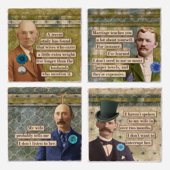 Happy Husbands- Coaster set of 4
