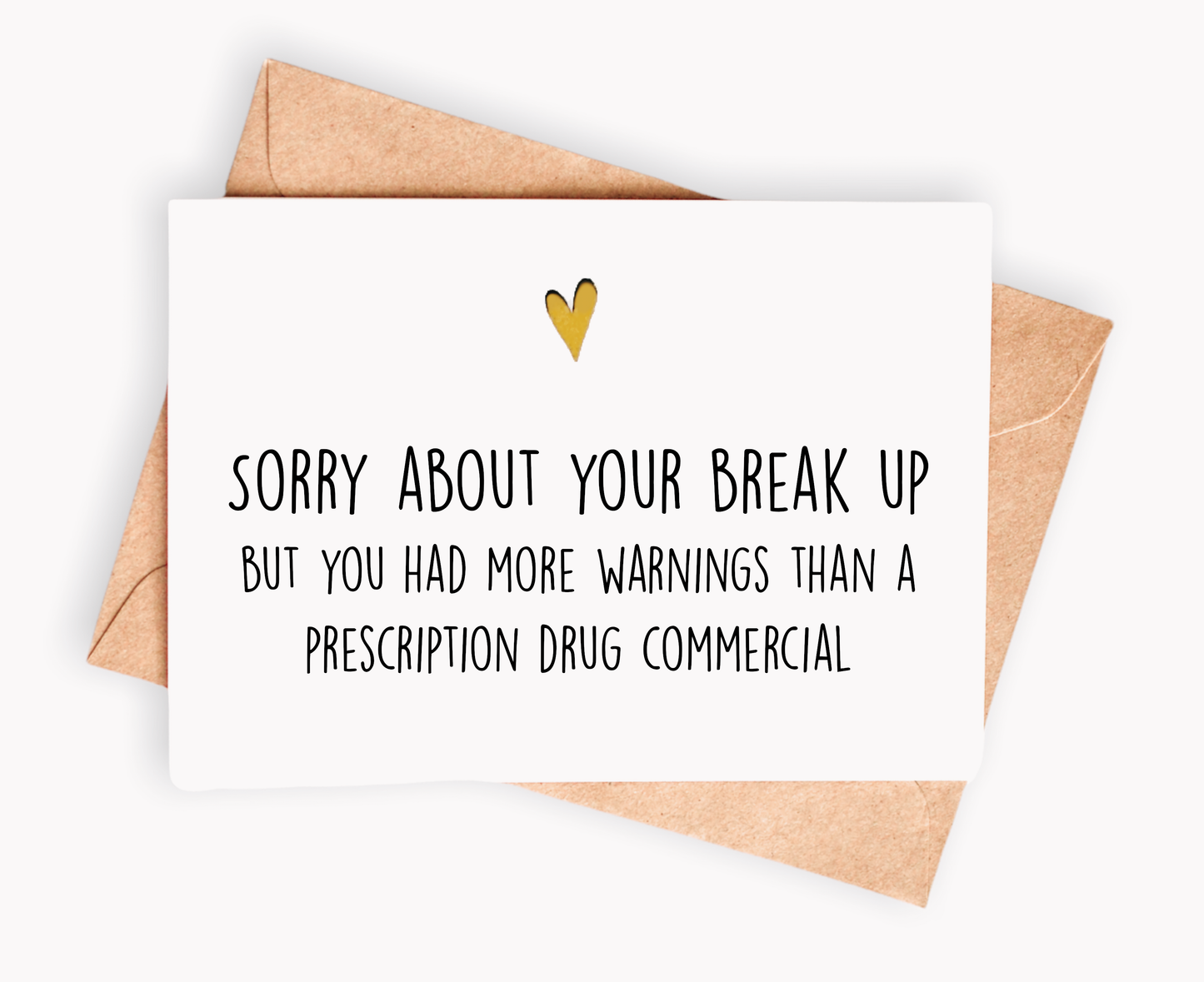 Breakup card - Sorry about your breakup