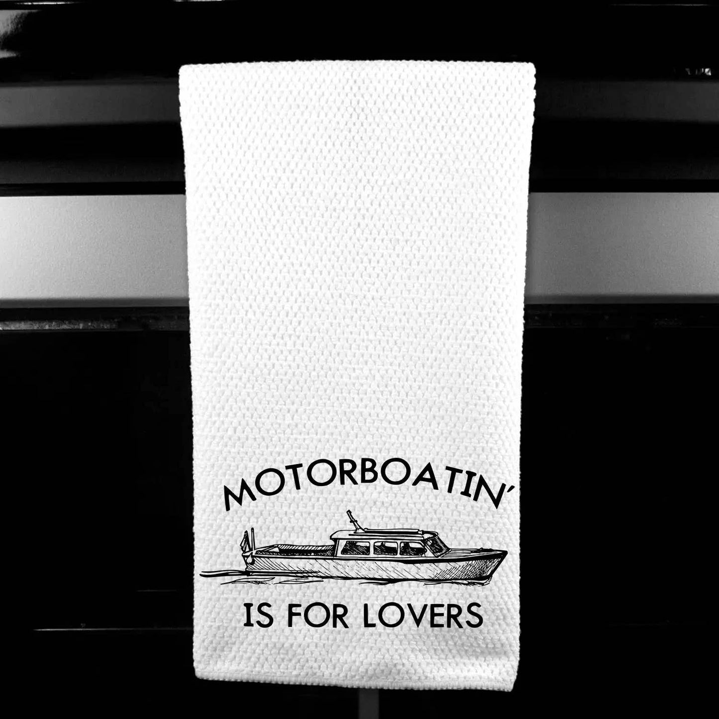 Motorboatin is for Lovers - Microfiber Towel