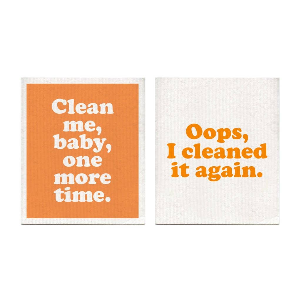 Oops I Cleaned It Again - Set of 2 Swedish Dishcloths