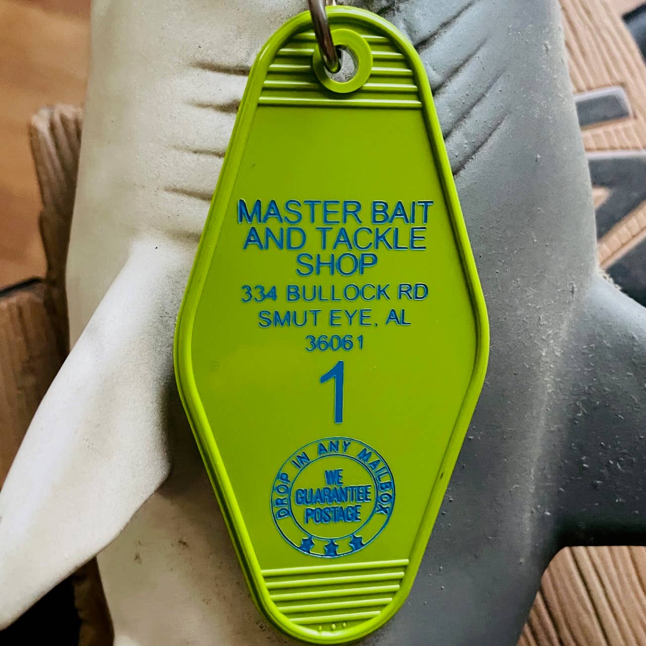 The 3 Sisters Design Co. Master Bait and Tackle Shop Keychain