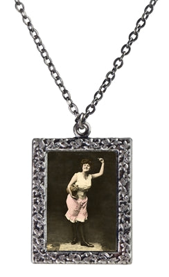 Woman with her Cat Necklace