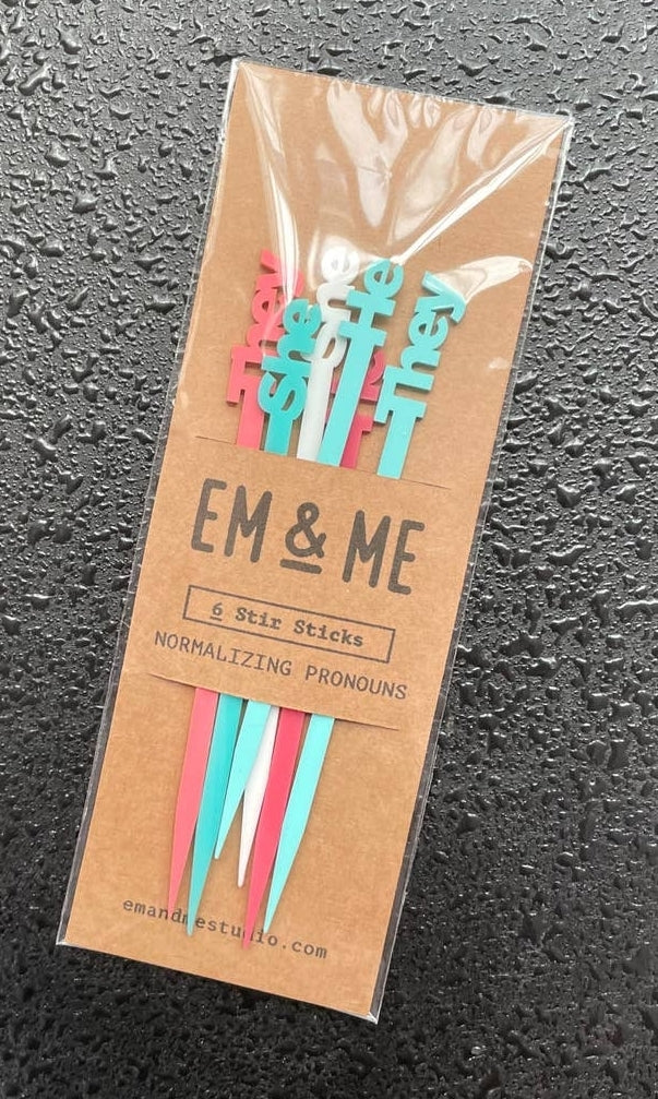 He, She, They - Pronoun Stir Sticks