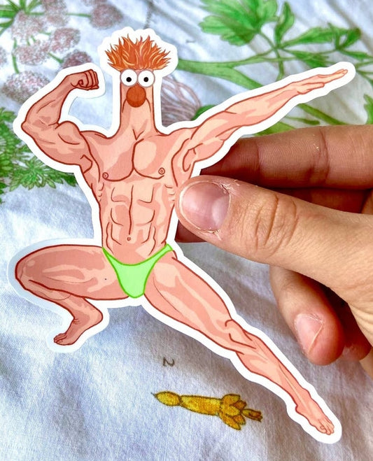 Buff Beaker Sticker - your choice of pose