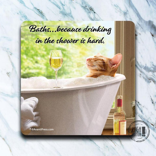 Baths... Because drinking in the shower is hard- Set of 4 Coasters
