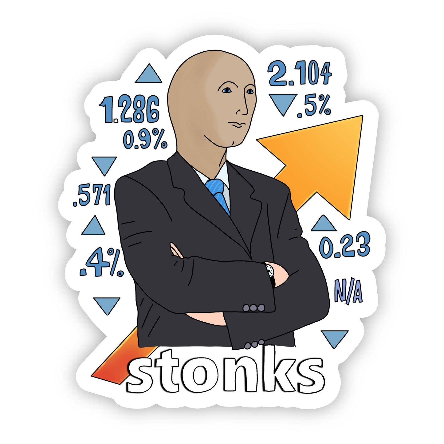 Stonks meme sticker