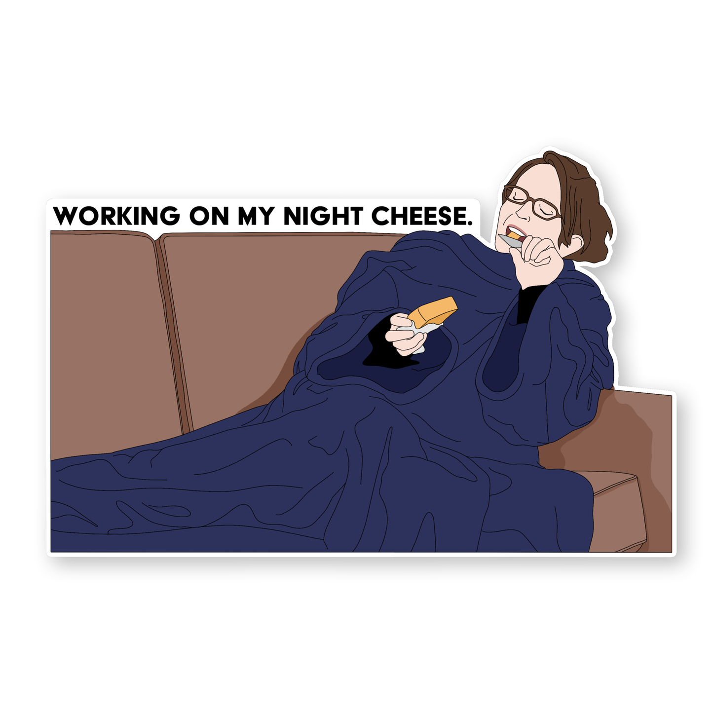 30 Rock Liz Lemon Night Cheese Sticker