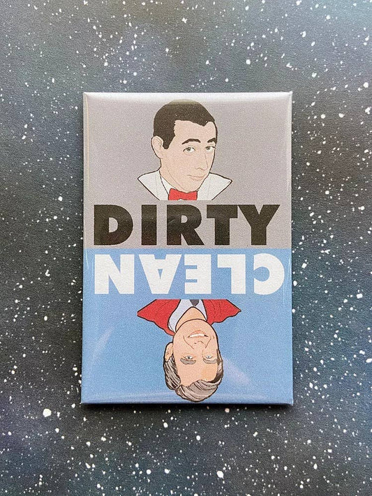 “Pee Wee and Mr. Rogers” Dirty/Clean Dishwasher Magnet