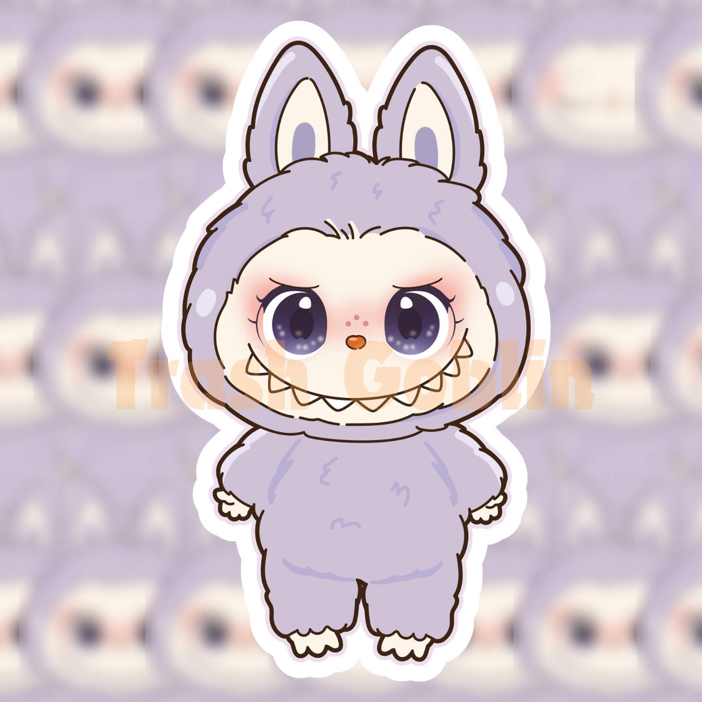 Pastel Purple Labubu Vinyl Sticker