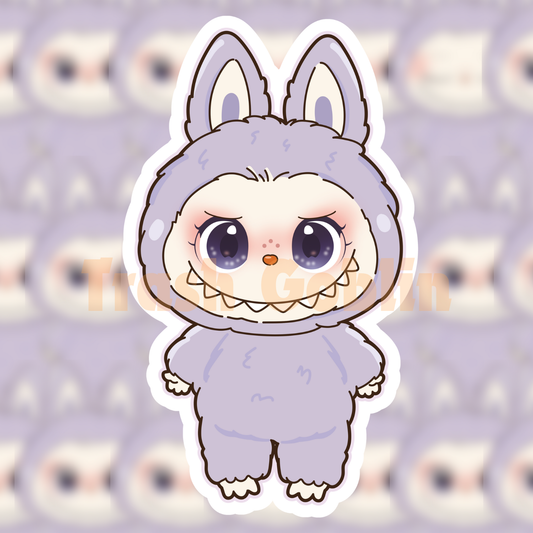 Pastel Purple Labubu Vinyl Sticker