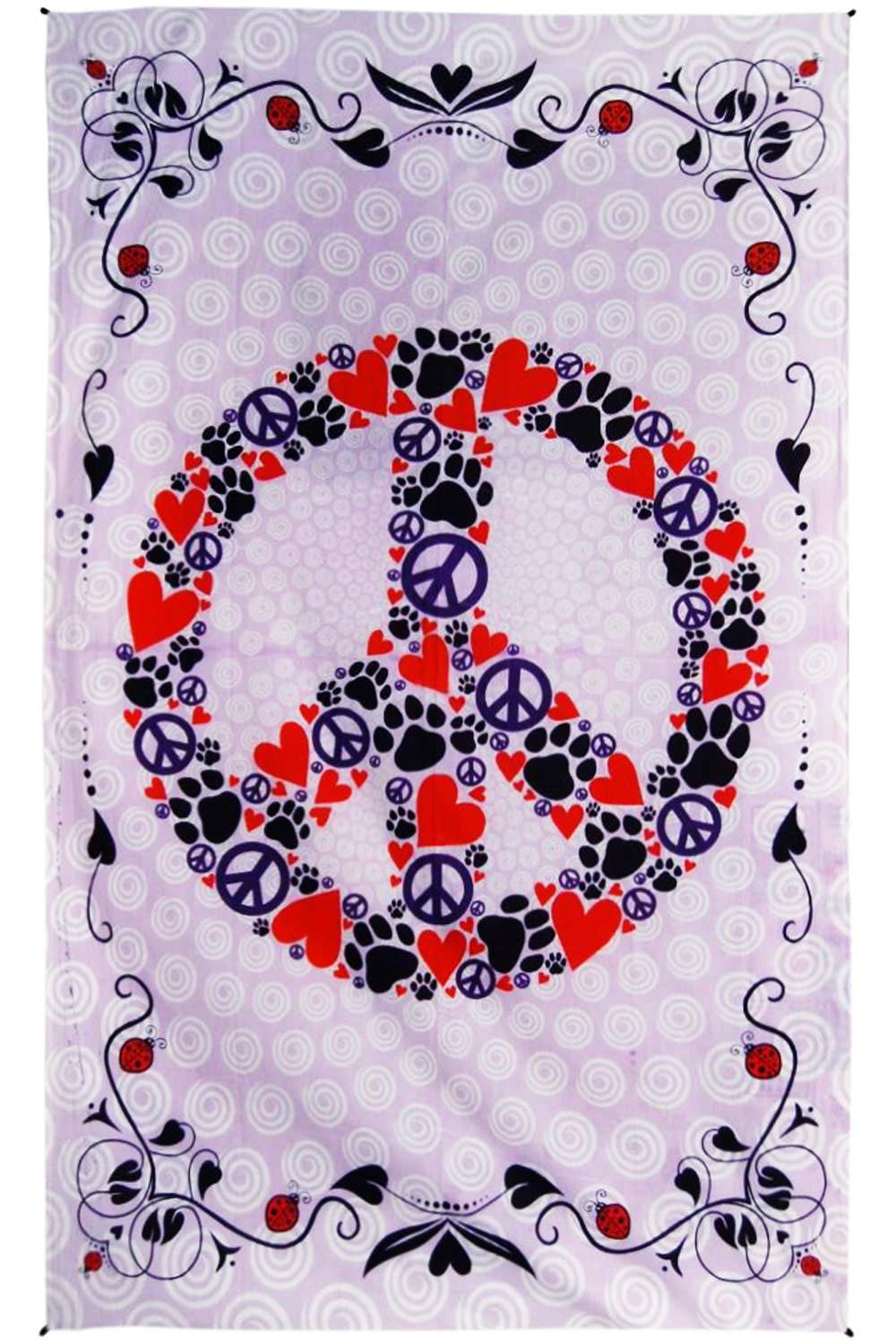 Sunshine Joy - Zest for Life Tapestry Peace Love & Paws 52x80"