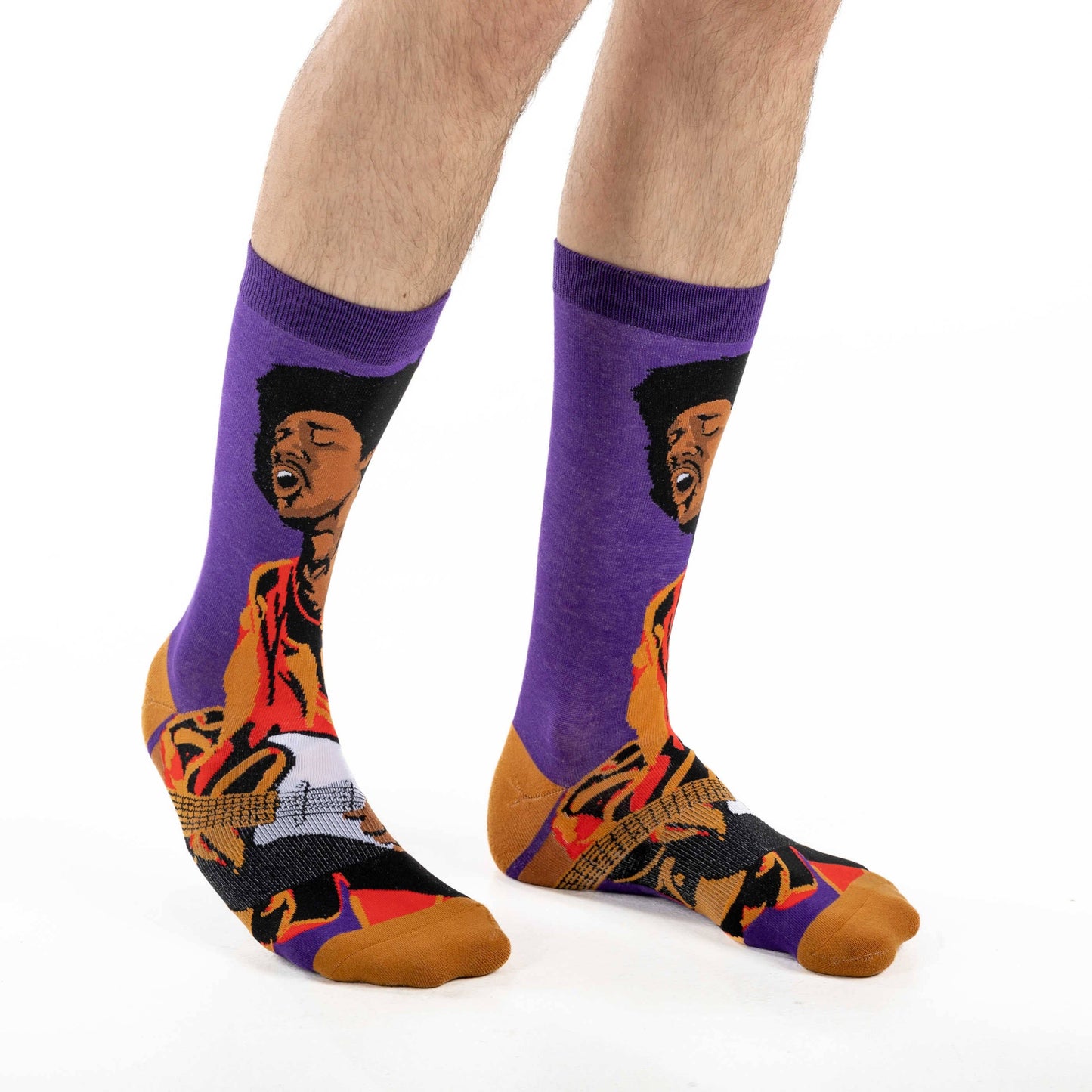 Good Luck Sock - Men's Jimi Hendrix Rocking Out Socks [CLEARANCE]