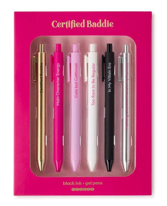CERTIFIED BADDIE - QUOTABLE GEL PEN SET