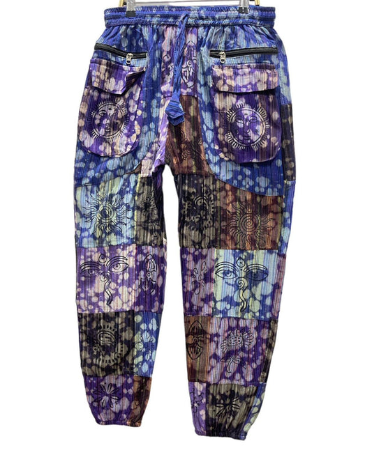 Rising International Inc - Cotton Block Print  Batik Cutwork Zip pocket Yoga D377
