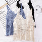 Funkyrel® Atzbranding Limited - Solid Color Crochet Lace Hollow Camisole Top