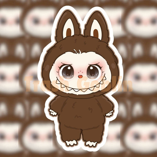 Secret Brown Labubu Vinyl Sticker