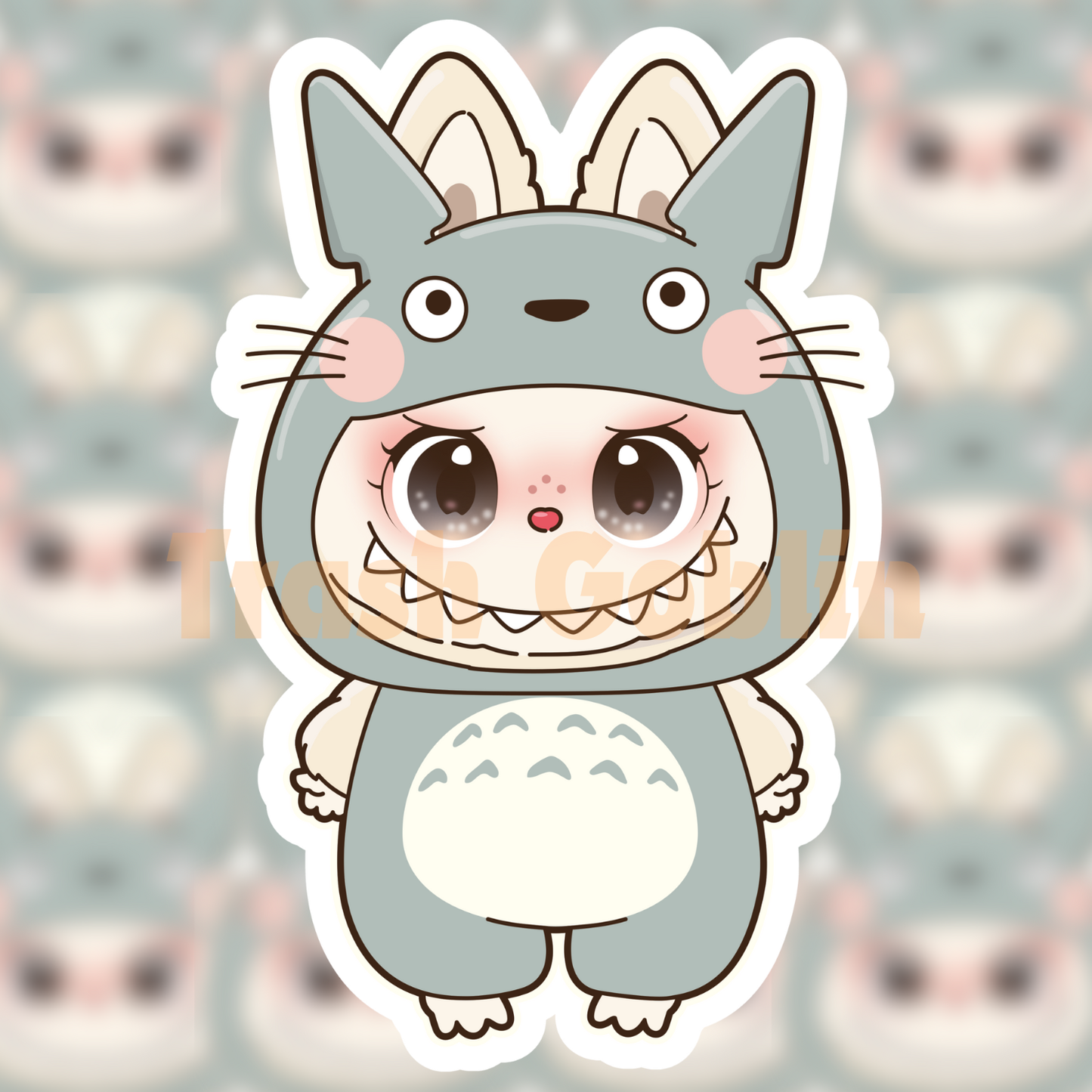 Totoro Labubu Vinyl Sticker