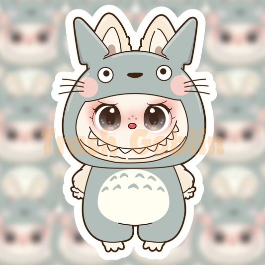 Totoro Labubu Vinyl Sticker