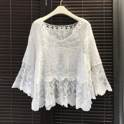 Funkyrel® Atzbranding Limited - Crosa - Floral Bell Sleeve Pullover