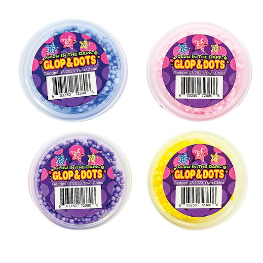 MINI GLOW IN THE DARK GLOPS N DOTS MODELING FOAM  1PC