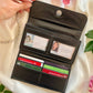 Umays Boho - Blue Boho Wallet, Handmade Carpet Design Fabric Wallet