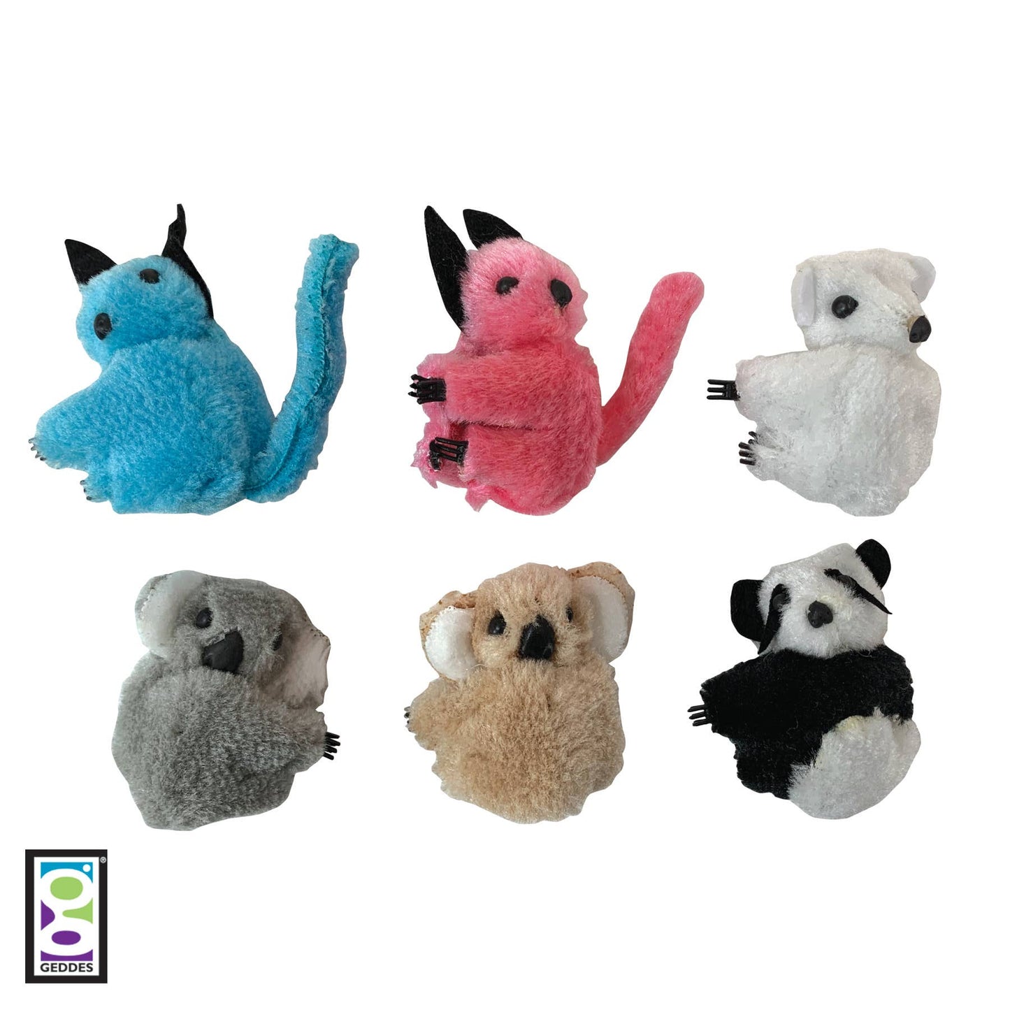 CLIP-ON CRITTER PLUSH ANIMAL CLIP TOY  1PC