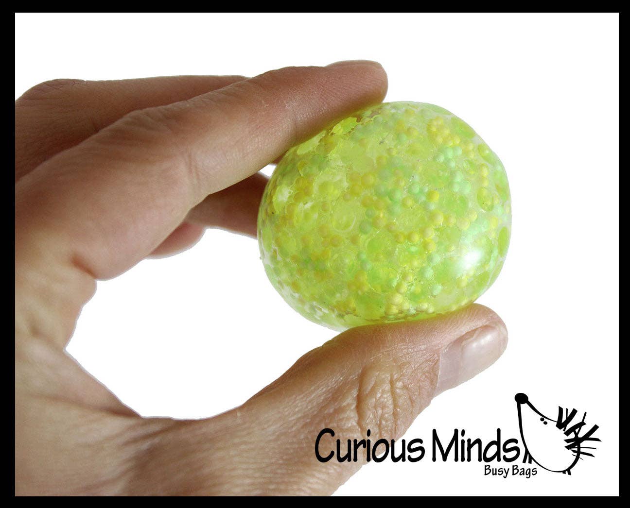 Small 1.5" Confetti Bead Ball Set with Thick Gel.  1 Set