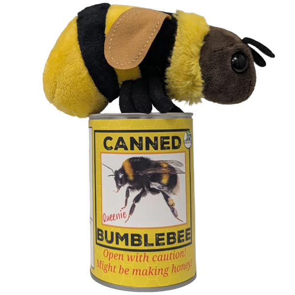 Queenie the Canned Bumblebee - Eco-Friendly Recycled Plush