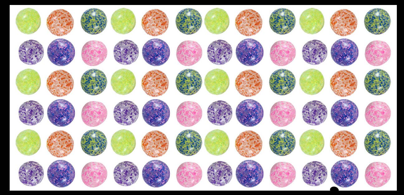 Small 1.5" Confetti Bead Ball Set with Thick Gel.  1 Set