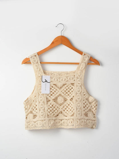 Funkyrel® Atzbranding Limited - Crosa - Vintage Crochet Camisole Tank Top