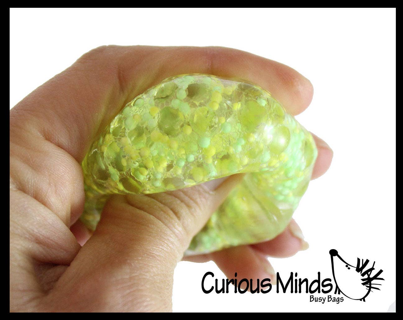 Small 1.5" Confetti Bead Ball Set with Thick Gel.  1 Set