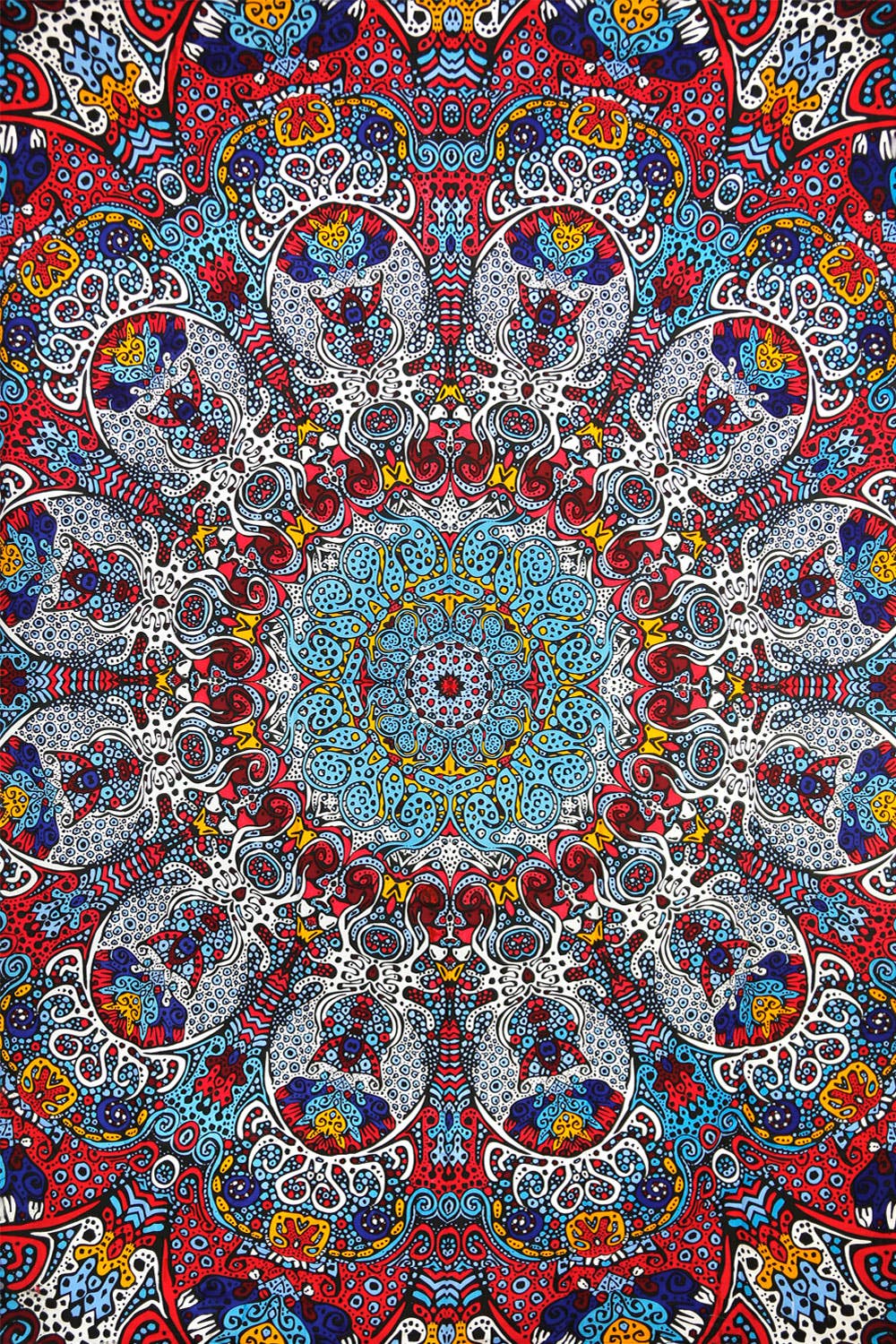 Sunshine Joy - 3D Glow in the Dark Sunburst Tapestry