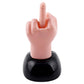 Dashboard bobblehead middle finger solar pink