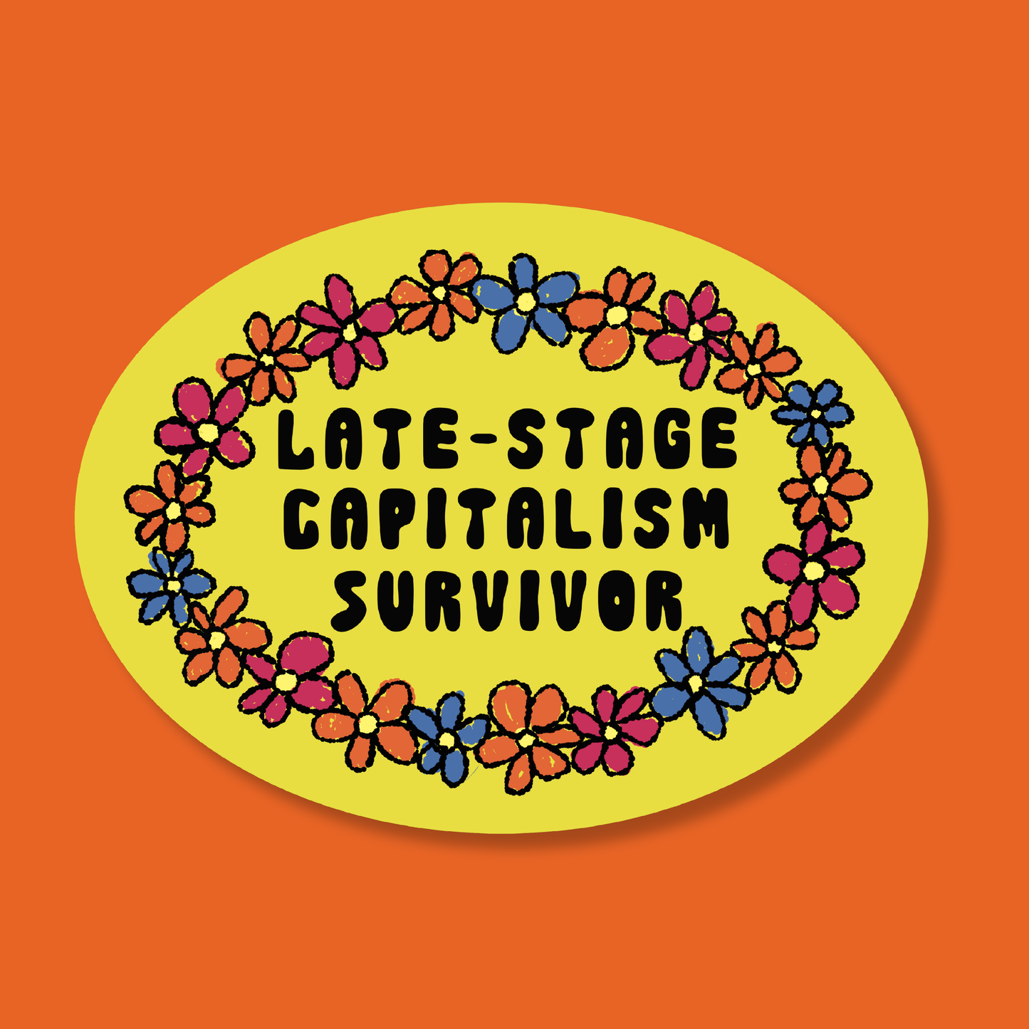 Late Stage Capitalism Survivor Waterproof Sticker
