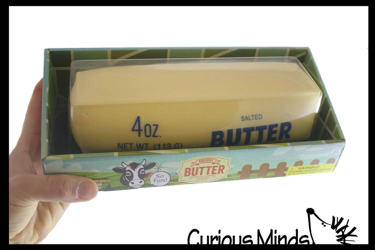 Curious Minds Toys - 1 Jumbo Butter Squishy Squeeze Stress Ball Soft Doh Filling