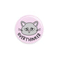 Overthinker Cat Button Pin