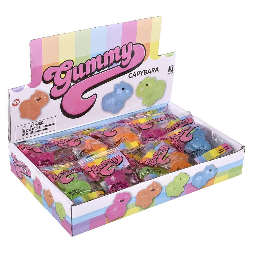 1.5" Gummy Capybara Character Squishy Toy 1PC