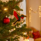 Fair Trade - Larissa Plush Hummingbird Beaded Fabric Ornament