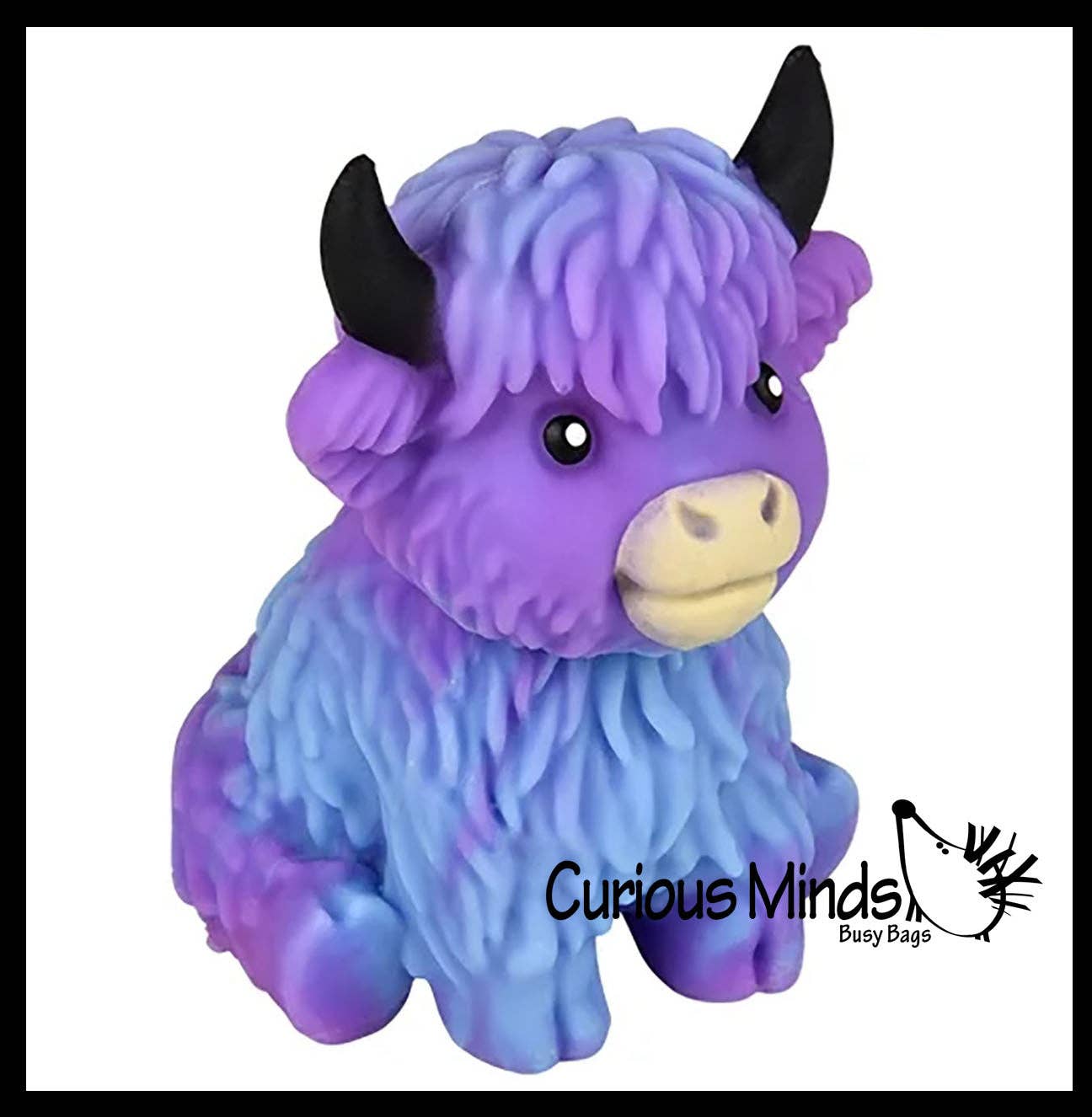 1 Marshmallow Highland Cow Animal Stress Balls - Ultra Soft 1PC