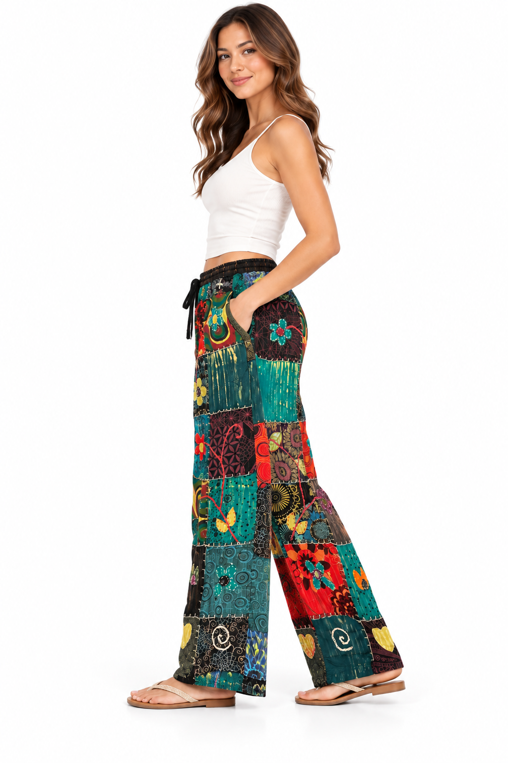 Rising International Inc - Flower Embroidery Festival Pant UR24