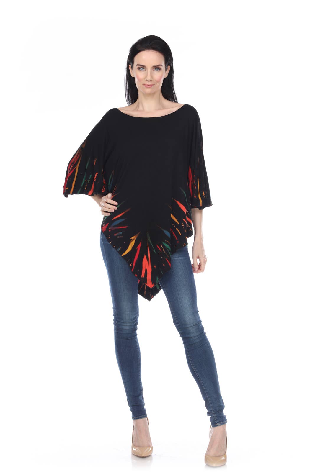 Rising International Inc - Rayon Tie Dye Poncho  KTP1072