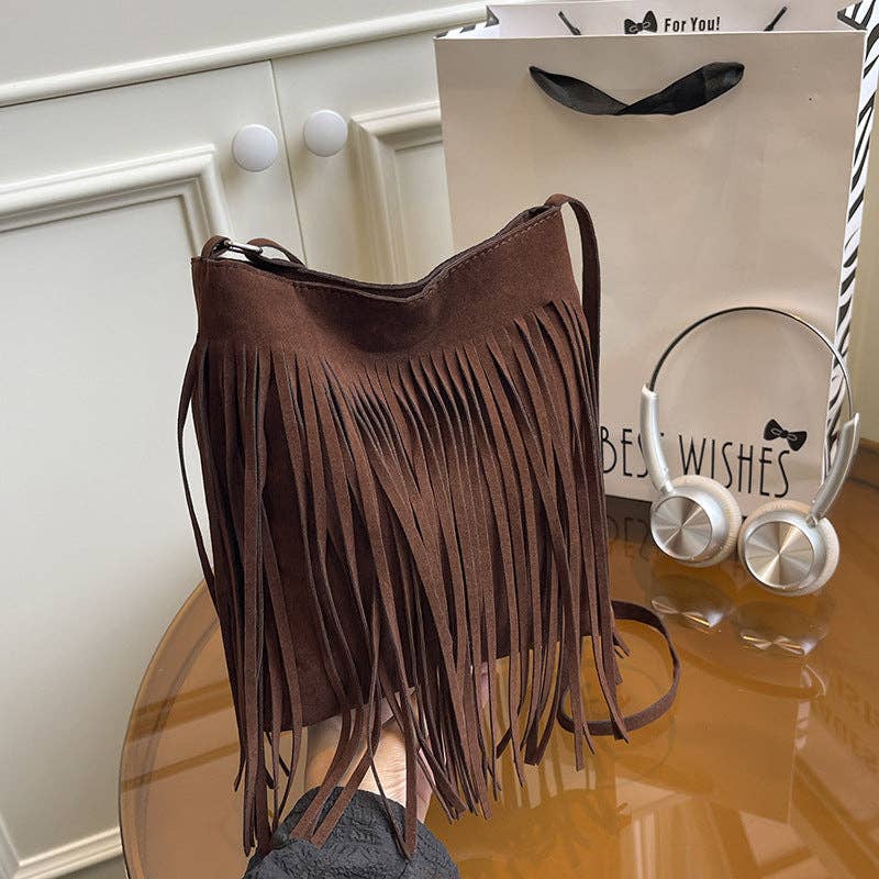 Ekartini - Fringed Crossbody Shoulder Bag For Women