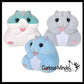 1 Soft Velvet Flocked Chubby Hamster Slow Rise Foam Squishy