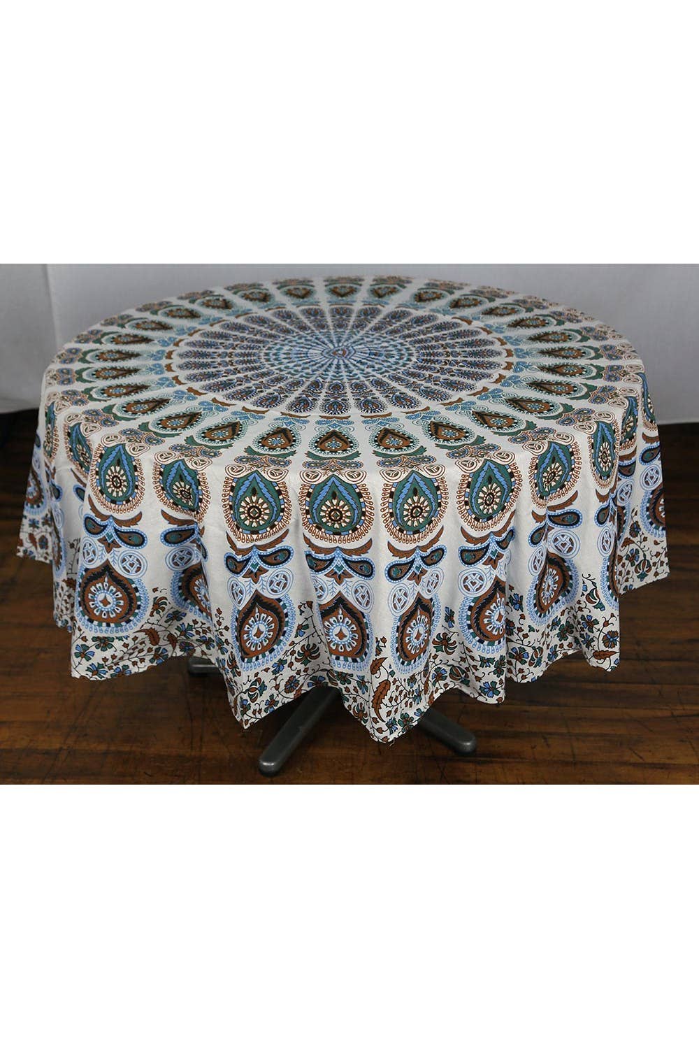 Sunshine Joy - Round Tablecloth Tapestry Blue/red Mandala