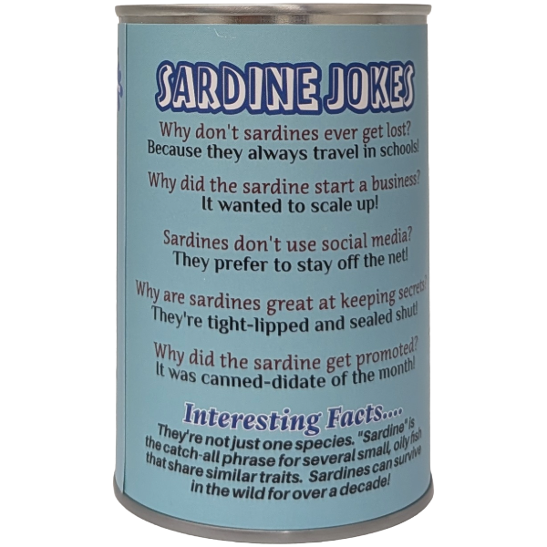 Can O' Sardines | Fish Stuffed Animal Plush w/Funny Jokes