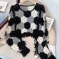 Funkyrel® Atzbranding Limited - Crosa - Floral Pattern Hollow Knit Sweater